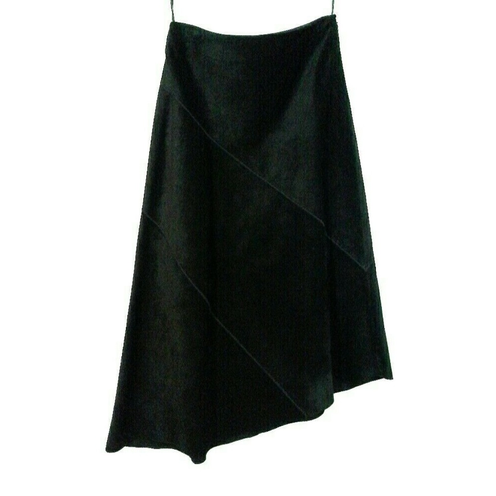 Banana Republic suede paneled asymmetrical skirt